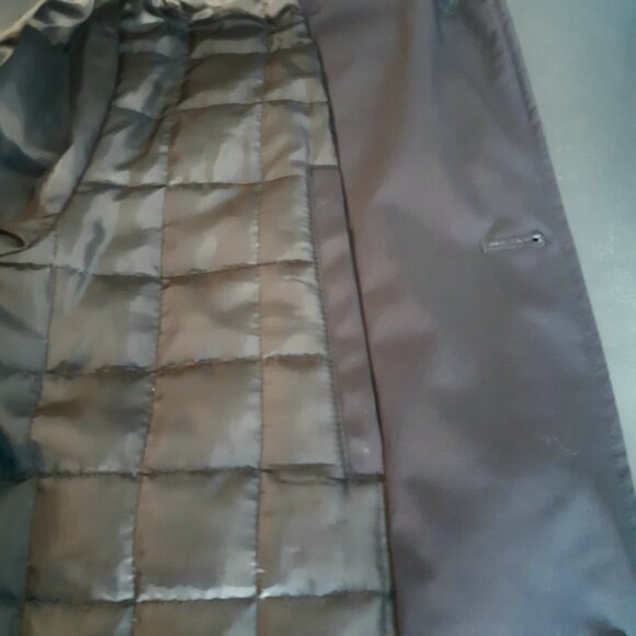 Calvin Klein SZ 42R Black Quilted Lined Men's Nylon Medium Length Overcoat - Picture 10 of 16